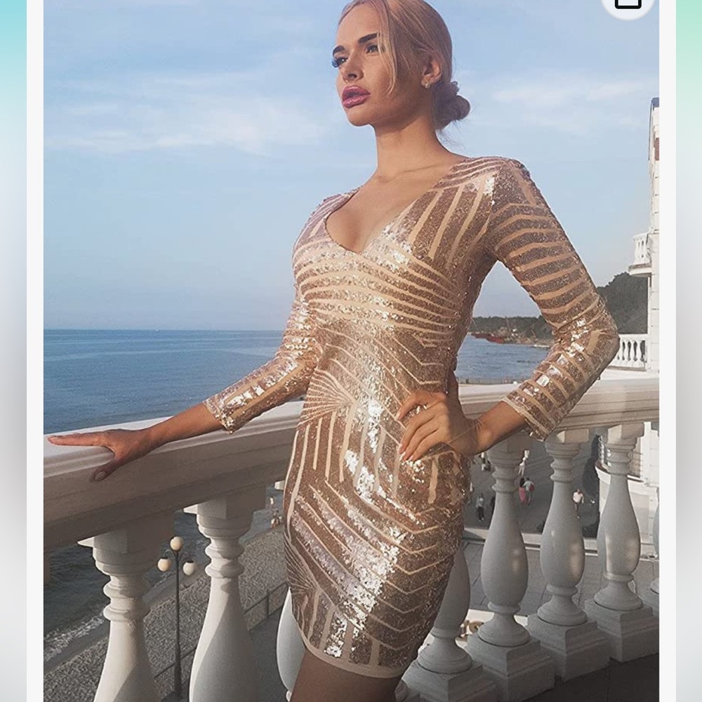 Gold Sequin Dress